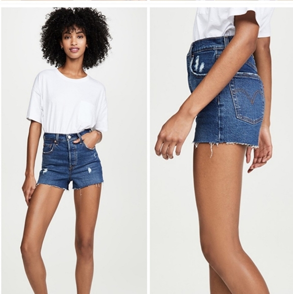 Levi’s Ribcage High Rise Distressed Short - Picture 6 of 11
